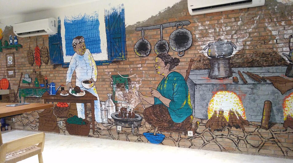 Mural Realis Amarta Cafe